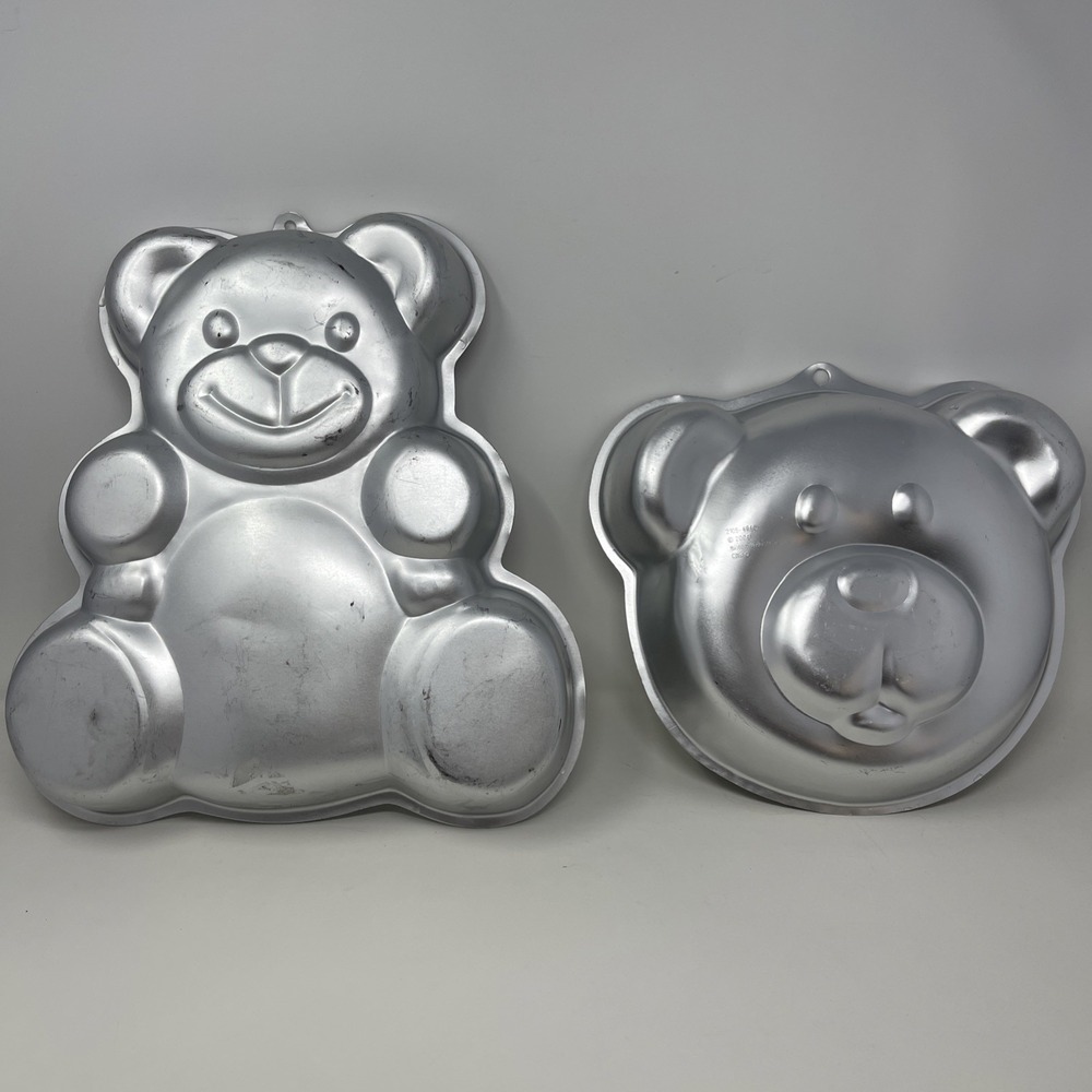 Lot Of 2 Wilton Cake Pans Teddy Bears Vintage